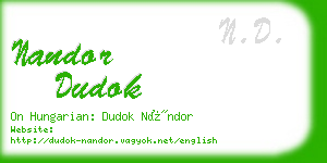 nandor dudok business card